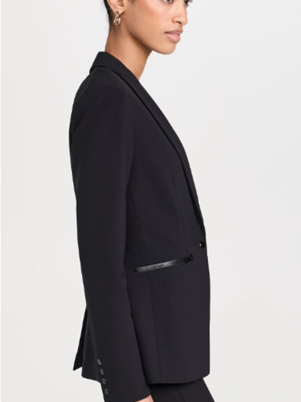 VERONICA BEARD I Classic Black Core Scuba Single-Breasted Jacket Blazer, 8 - Picture 6 of 16